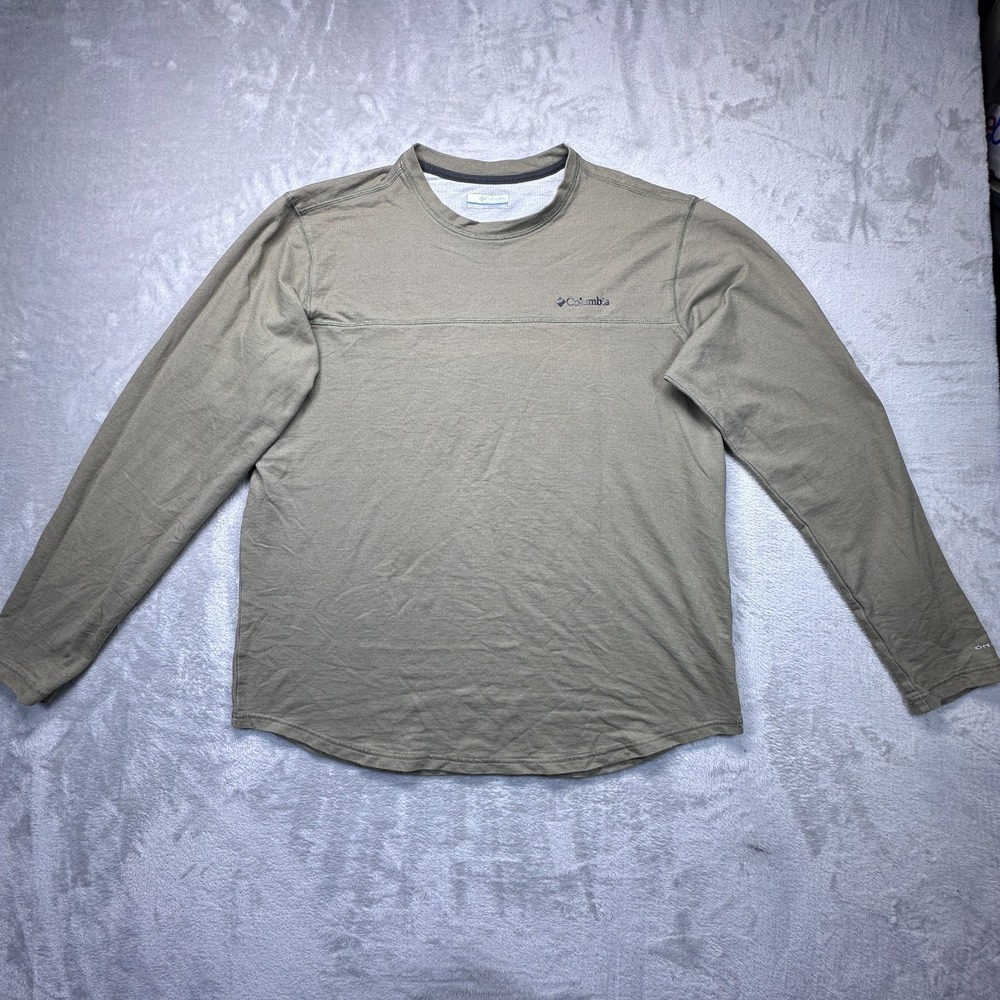 Columbia Rugged Ridge Omni Wick Mens Large Olive Performance Shirt Crewneck
